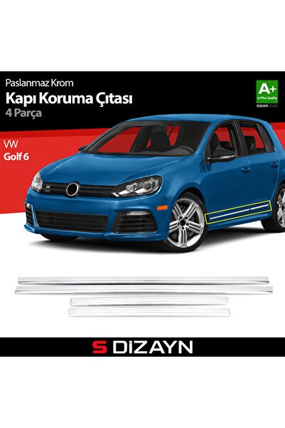 S-Dizayn VW Golf 6 Kapı Koruma Çıtası Krom 2010-2013 7612400