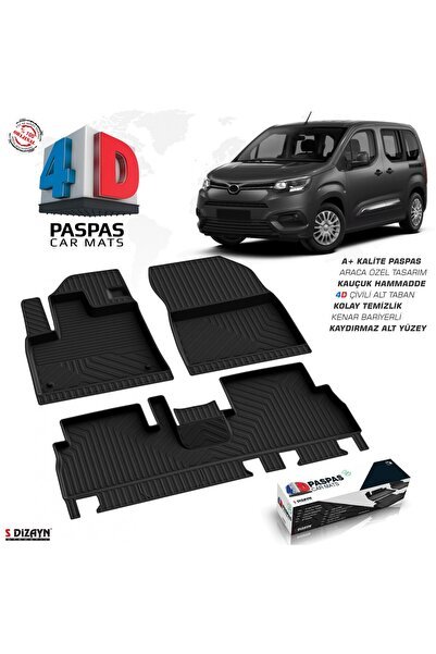 S-Dizayn Toyota Proace City 4D Havuzlu Paspas 2019 Üzeri A+Kalite