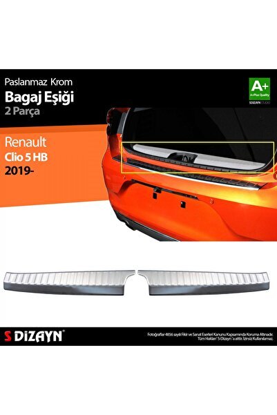 S-Dizayn Renault Clio 5 Krom Bagaj İç Eşiği 2 Prç.2019 Üzeri