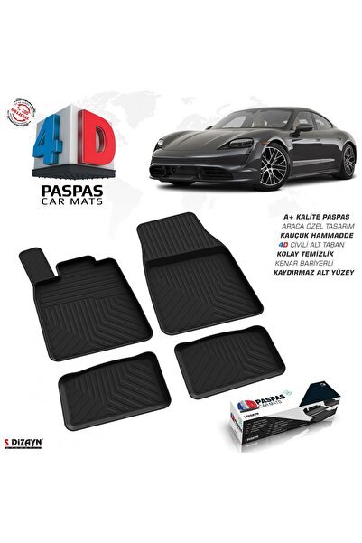 S-Dizayn Porsche Taycan 4D Havuzlu Paspas 2020 Üzeri A+Kalite