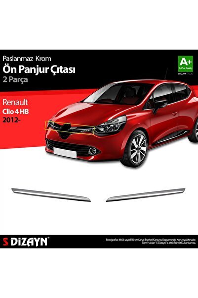 S-Dizayn Renault Clio 4 HB Krom Ön Panjur 2 Prç. 2012-2019