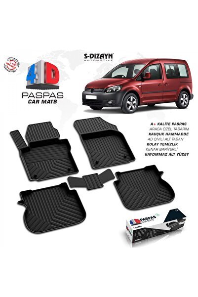 S-Dizayn VW Caddy 4D Havuzlu Paspas 2004-2019
