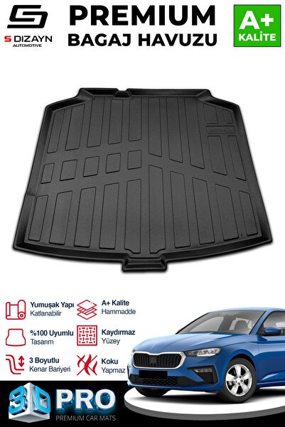 S-Dizayn Skoda Scala 3D Pro Bagaj Havuzu 2019 Üzeri A+ Kalite
