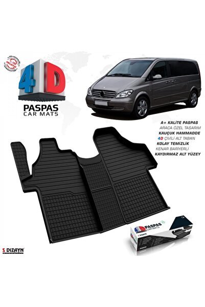 S-Dizayn Mercedes Vito W639 4D Havuzlu Paspas 2004-2014