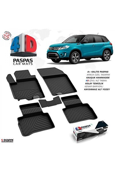 S-Dizayn Suzuki Vitara 4D Havuzlu Paspas 2015-2019 A+Kalite