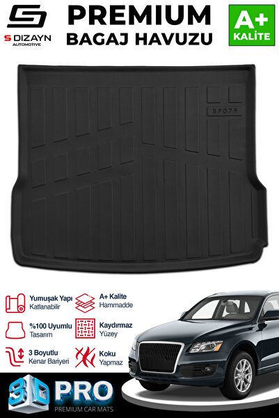 S-Dizayn Audi Q5 3D Pro Bagaj Havuzu 2009-2017 A+ Kalite