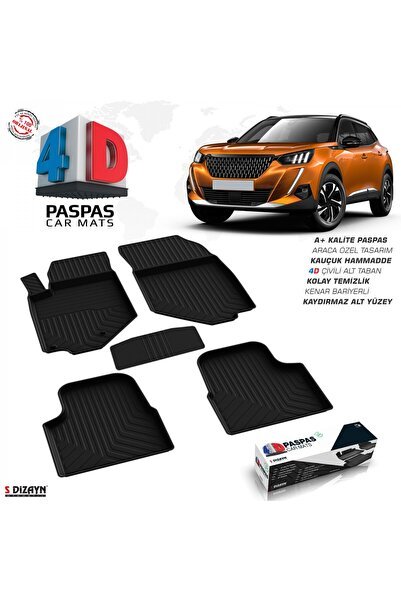 S-Dizayn Peugeot 2008 4D Havuzlu Paspas 2019-2023 A+Kalite