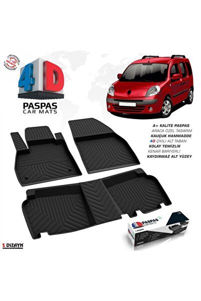 S-Dizayn Renault Kangoo 4D Havuzlu Paspas 2008 ve Üzeri A+Kalite