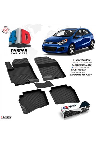 S-Dizayn Kia Rio 3 4D Havuzlu Paspas 2011-2016 A+Kalite
