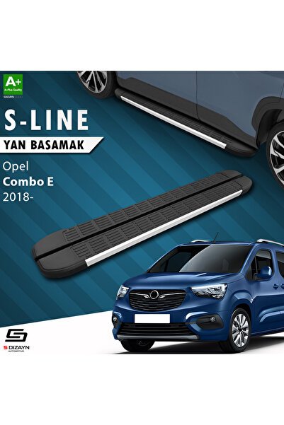 Opel Combo E Uzun Şase S-Line Aluminyum Yan Basamak 213 Cm 2018 Üzeri A+ Kalite OP-COE-US-YBS-SL-AL-