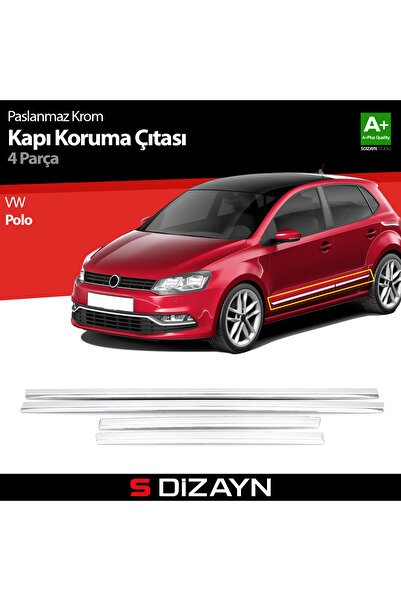 S-Dizayn VW Polo 6R Kapı Koruma Çıtası Krom 2009-2017 7618400
