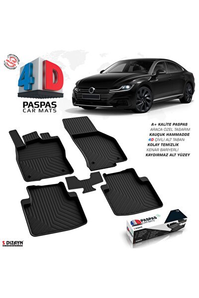 S-Dizayn VW Arteon 4D Havuzlu Paspas 2017 Üzeri A+ Kalite 4DS-85799-A