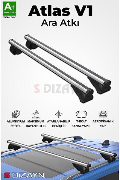 S-Dizayn Citroen Nemo S-Bar Atlas V1 Ara Atkı Tavan Taşıyıcı Barı Gri 155 Cm 2008-2017 A+ Kalite ATL