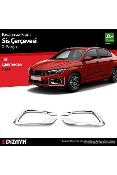 S-Dizayn Fiat Egea Sedan Krom Sis Çerçevesi 2 Prç. 2020 Üzeri