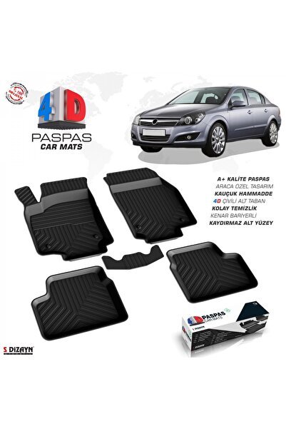 S-Dizayn Opel Astra H SD 4D Havuzlu Paspas 2004 ve Üzeri A+Kalite
