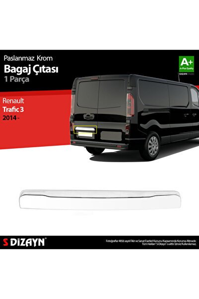 S-Dizayn Renault Trafic Krom Bagaj Çıtası (Çift Kapılı) 2014-2020 7018051