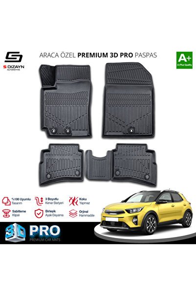 S-Dizayn Kia Stonic 3D Pro Havuzlu Paspas 2017 Üzeri A+ Kalite