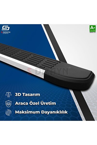 Nissan Qashqai 2 S-Line Aluminyum Yan Basamak 173 Cm 2014-2021 A+ Kalite NI-QS2-YBS-SL-AL-173