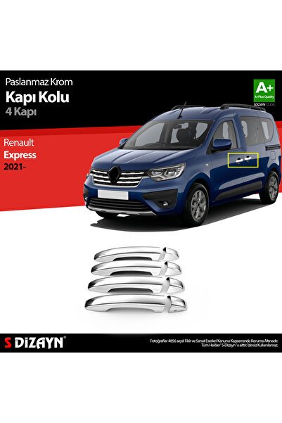 S-Dizayn Renault Express Krom Kapı Kolu 4 Kapı 2021 Üzeri 7009120