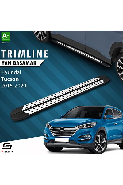 S-dizayn Hyundai Tucson 3 Trimline Gri Yan Basamak 173 Cm 2015-2020 A Kalite Hy-tu3-ybs-tr-gr-173
