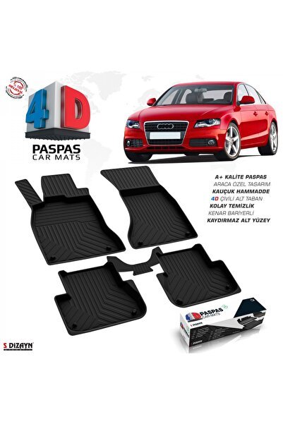 S-Dizayn Audi A4 4D Havuzlu Paspas 2008-2015 A+Kalite