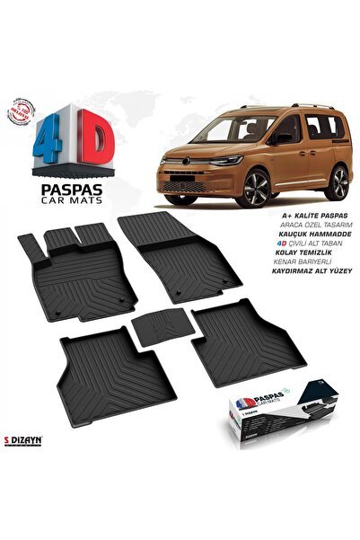 S-Dizayn VW Caddy 4D Havuzlu Paspas 2020 ve Üzeri A+Kalite