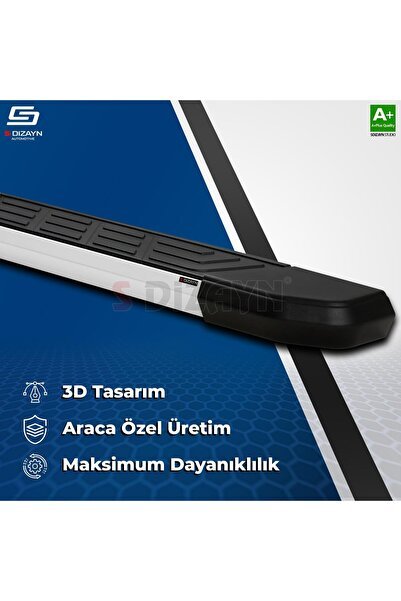 S-dizayn Nissan Qashqai 3 Newline Aluminyum Yan Basamak 179 Cm 2021 Üzeri A Kalite