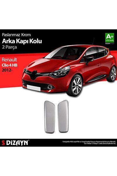 S-Dizayn Renault Clio 4 HB Krom Arka Kapı Kolu 2 Prç. 2012-2019