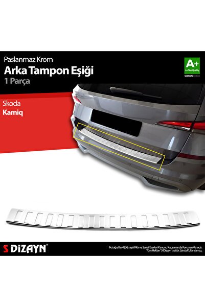 S-Dizayn Skoda Kamiq Krom Arka Tampon Eşiği 2019 Üzeri 7211020