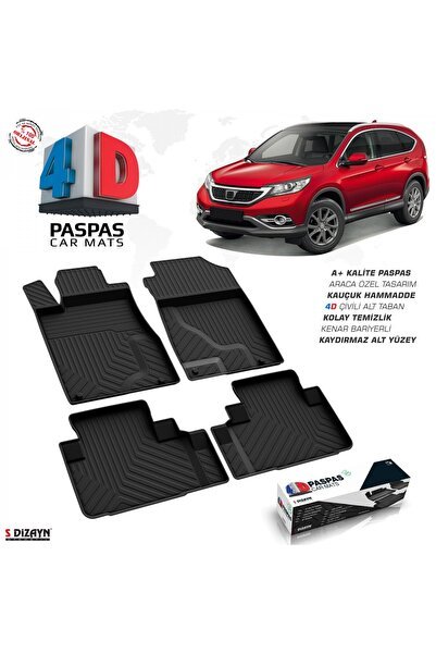 S-Dizayn Honda CR-V 4D Havuzlu Paspas 2012-2018 A+Kalite