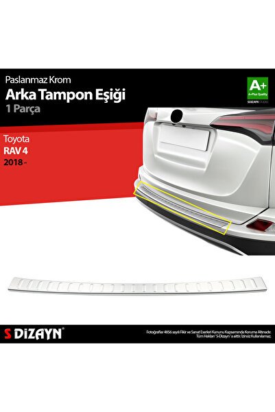 S-Dizayn Toyota Rav4 Krom Arka Tampon Eşiği 2018 Üzeri 7514020