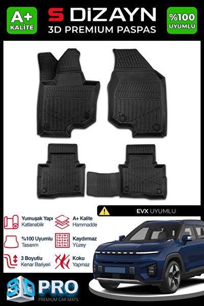 S-Dizayn Ssangyong Torres EVX 3D Pro Havuzlu Paspas 2023 Üzeri A+ Kalite 3DS-SDZ123