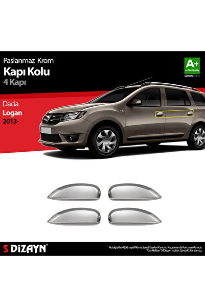 S-Dizayn Dacia Logan Mcv Krom Kapı Kolu 4 Kapı 2013-2020 5614120