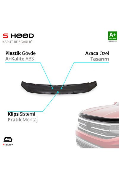S-dizayn Vw Amarok Abs Plastik Kaput Rüzgarlığı 2010-2023 A Kalite Hd-17000100