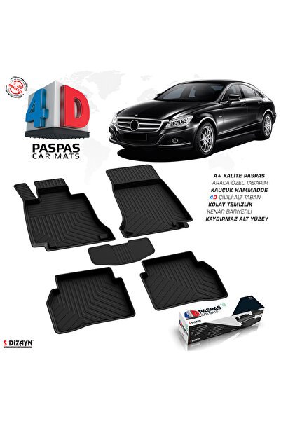 S-Dizayn Mercedes CLS C218 4D Havuzlu Paspas 2010-2018 A+Kalite 4DS-96411