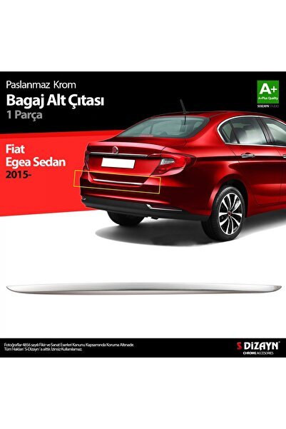 S-Dizayn Fiat Egea SD Krom Bagaj Alt Çıtası 2015-2020