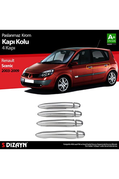 S-Dizayn Renault Scenic 2 Krom Kapı Kolu 4 Kapı 2003-2009 7016120