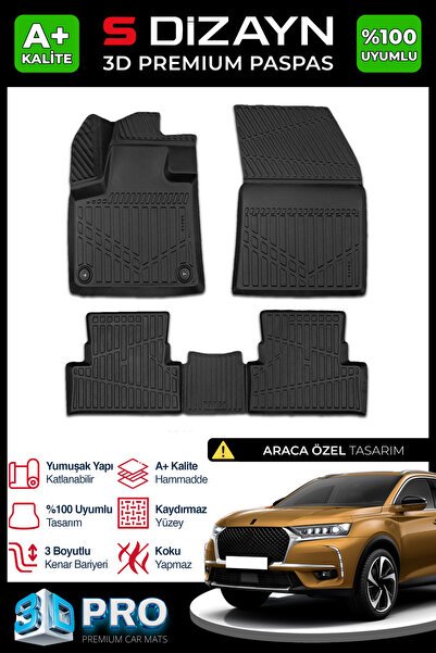 S-Dizayn DS DS7 Crossback 3D Pro Havuzlu Paspas 2018-2022 A+ Kalite 3DS-SDZ038