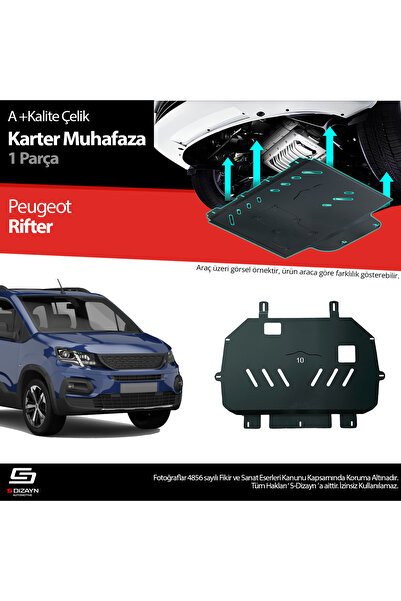 S-Dizayn Peugeot Rifter Çelik Karter Muhafaza Koruma 2019 Üzeri A+ Kalite PE-RF1-CKM