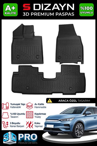 S-Dizayn BYD Tang 3D Pro Havuzlu Paspas 2025 Üzeri A+ Kalite 3DS-SDZ294