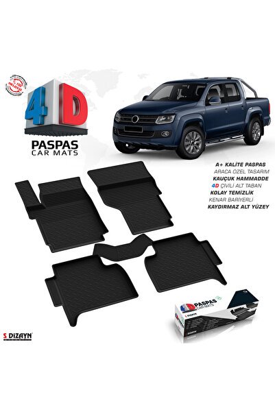 S-Dizayn VW Amarok 4D Havuzlu Paspas 2010-2022 A+Kalite 4DS-83775