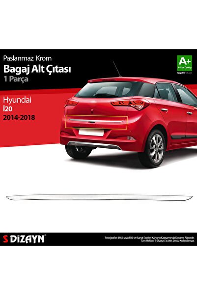 S-Dizayn Hyundai i20 Krom Bagaj Alt Çıtası 2014-2018 6212030