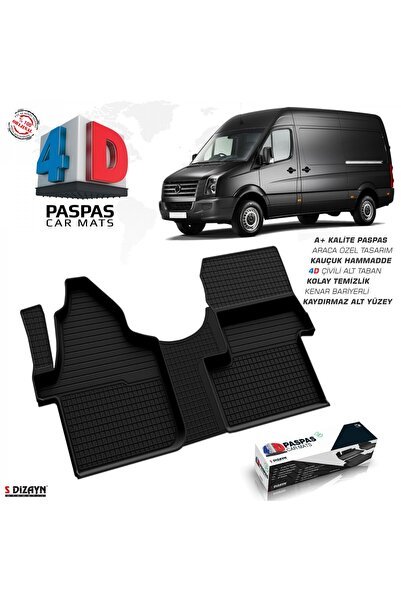 S-Dizayn VW Crafter 4D Havuzlu Paspas 2006 Üzeri Ön Tek Koltuk