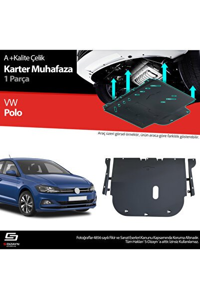 S-Dizayn VW Polo 6 Çelik Karter Muhafaza Koruma 2017 Üzeri A+ Kalite VW-PL6-CKM