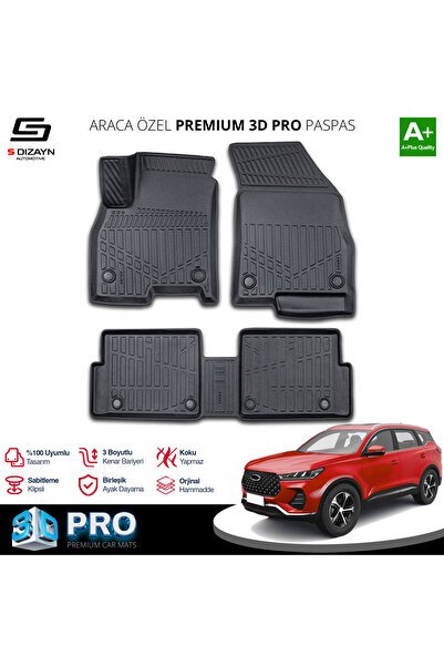 S-Dizayn Chery Tiggo 7 Pro 3D Pro Havuzlu Paspas 2022 Üzeri A+ Kalite