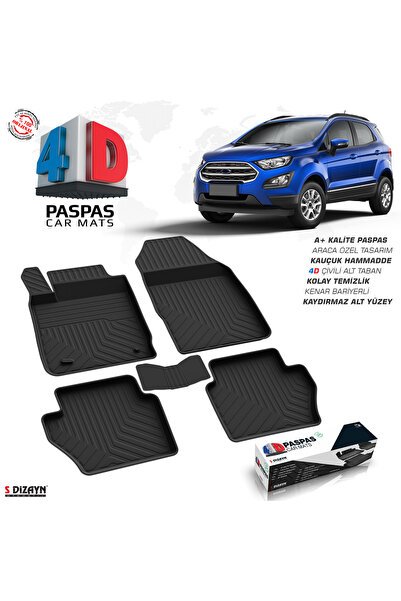 S-Dizayn Ford EcoSport 4D Havuzlu Paspas 2018-2022 A+Kalite 4DS-01325