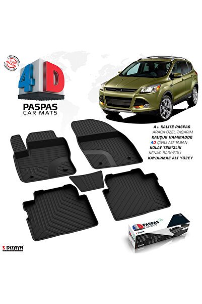 S-Dizayn Ford Kuga 2 4D Havuzlu Paspas 2013-2019 A+Kalite 4DS-01320-B