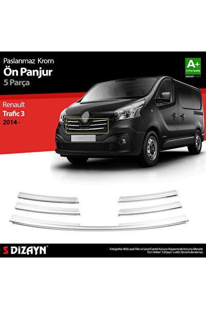 S-Dizayn Renault Trafic Krom Ön Panjur 5 Prç. 2015-2020 7018181