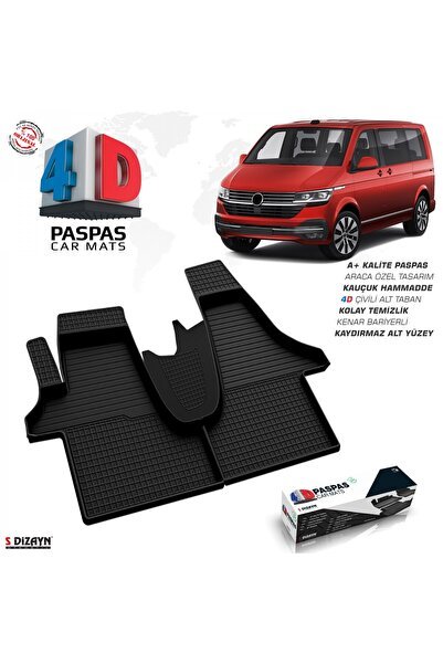 S-Dizayn VW Transporter T6.1 4D Havuzlu Paspas 2019 ve Üzeri A+Kalite