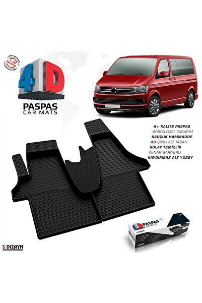 S-Dizayn VW Transporter T6 4D Havuzlu Paspas 2015 Üzeri A+Kalite